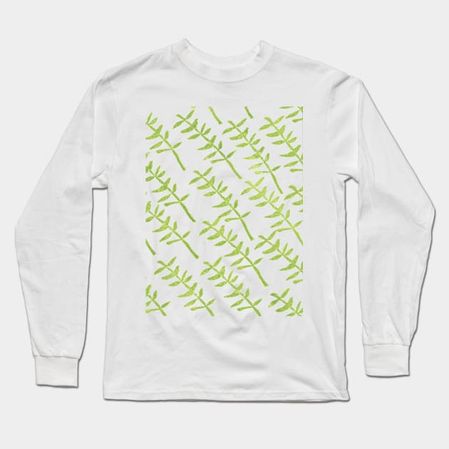 Green Branches Long Sleeve T-Shirt by ellenmueller